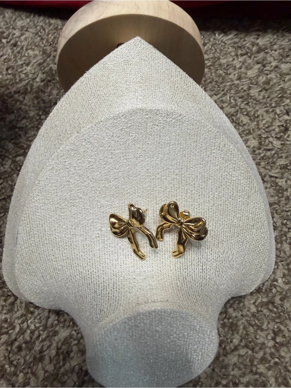 Gold Bow Clip-On Earrings
